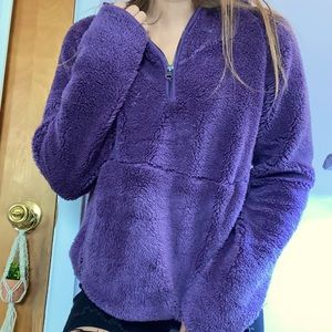 Sherpa 1/4 zip hoodie